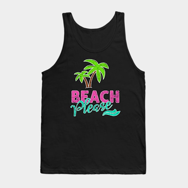 Beach Please! Distressed Tank Top by AnnaBanana